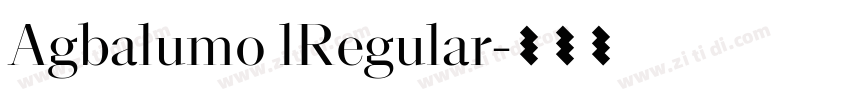 Agbalumo lRegular字体转换 Agbalumo lRegular字体转换